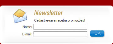 Cadastre e receba promoções em seu email